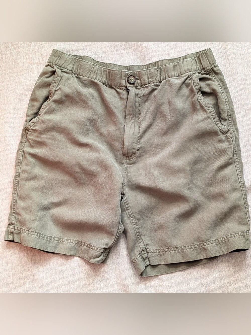 Alex Mill Medium Olive Shorts Elastic Waist Easy Fit
